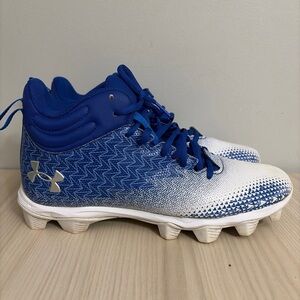 Under Armour Spotlight Mens Blue and White cleats size 9